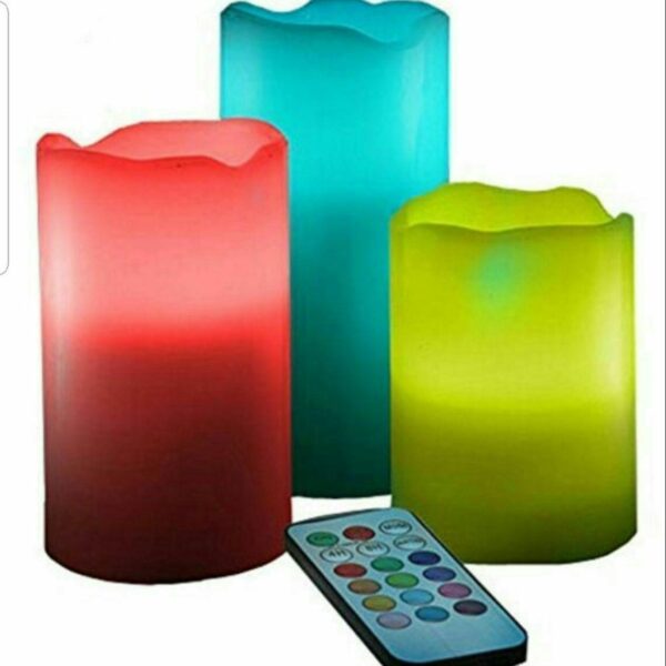 شمع مضئ بالريموت 