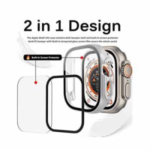 جراب حماية ألماسي لامع للنساء و سكرينه لساعه الترا مقاس 49mm - Image 2