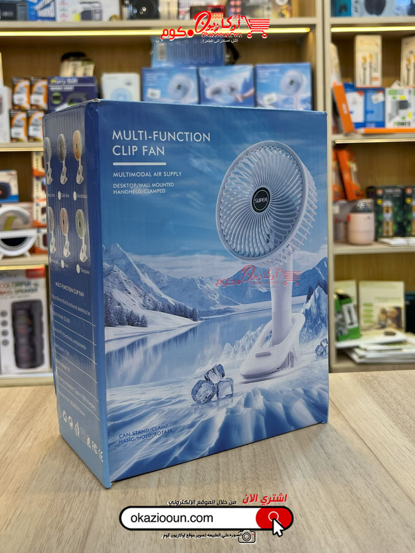 Multi-function-clipfan مروحه سطح مكتب متعددة الوظائف، قابلة للتعديل والتثبيت وتصميم قائم - Image 2