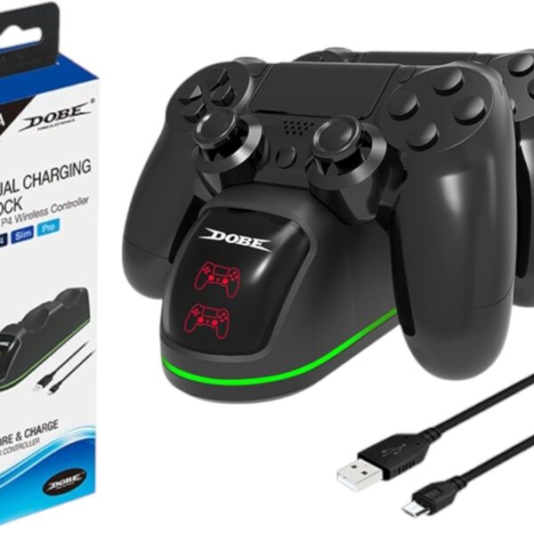 شاحن دراعات PS4 بشاشه من دوبي USB