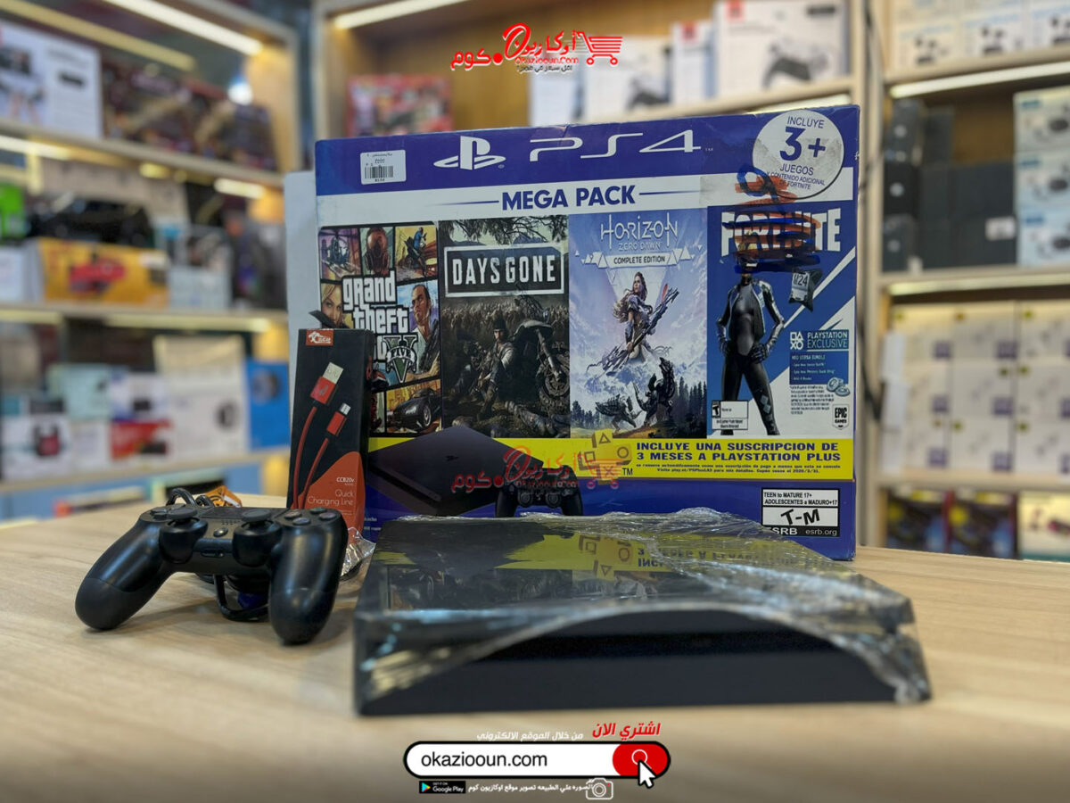 جهاز بلايستيشن PS4 Slim سليم + دراع ويرليس - Image 3
