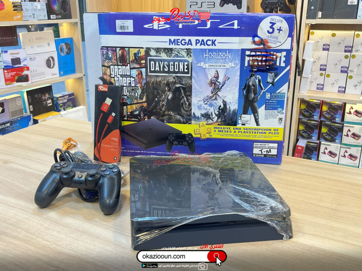 جهاز بلايستيشن PS4 Slim سليم + دراع ويرليس - Image 4