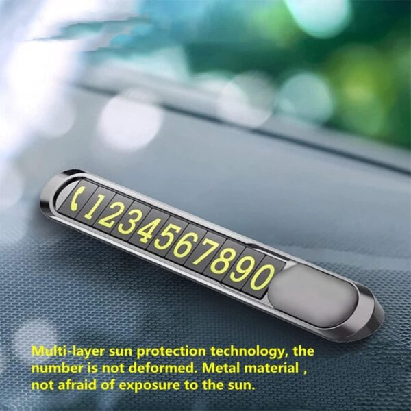 حامل رقم تليفون مؤقت للتابلوه معدن – إظهار/إخفاء