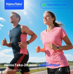 ساعة HainoTeko 28 Mini سمارت – شاشة AMOLED ومكالمات بلوتوث + 3 أساور - Image 4