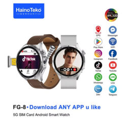 ساعة موبايل Haino Teko FG8 - أندرويد 5G - شريحة SIM - ذاكرة 64GB - رامات 4GB - شاشة AMOLED - كاميرا