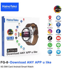 ساعة موبايل Haino Teko FG8 - أندرويد 5G - شريحة SIM - ذاكرة 64GB - رامات 4GB - شاشة AMOLED - كاميرا - Image 2