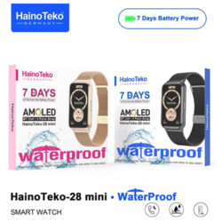 ساعة HainoTeko 28 Mini سمارت – شاشة AMOLED ومكالمات بلوتوث + 3 أساور