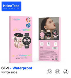 ساعة ST9 Smart Watch الـ 2 في 1 (ساعة ذكية + سماعة بلوتوث داخلية) - النسخة النسائية بـ 3 سير متنوع.