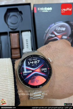 ساعه دائرية Kalobee Watch 4 Pro موديل SK38 - شاشة AMOLED منحنية مع 3 أحزمة (استرابات) - Image 8