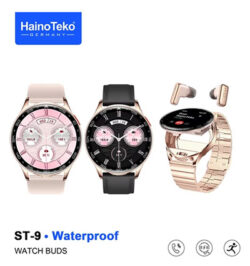 ساعة ST9 Smart Watch الـ 2 في 1 (ساعة ذكية + سماعة بلوتوث داخلية) - النسخة النسائية بـ 3 سير متنوع. - Image 3