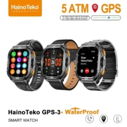 ساعة Haino Teko GPS-3 الذكية GPS مدمج، مكالمات بلوتوث (مع 3 أحزمة )