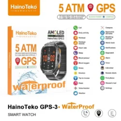 ساعة Haino Teko GPS-3 الذكية GPS مدمج، مكالمات بلوتوث (مع 3 أحزمة ) - Image 2